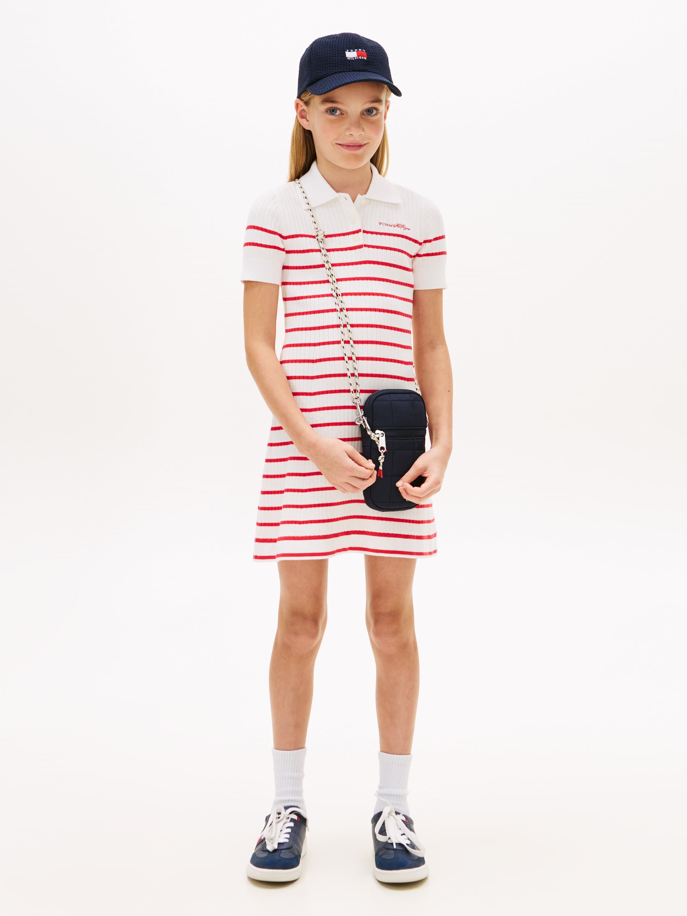 Logo Embroidery Short Sleeve Jumper Dress