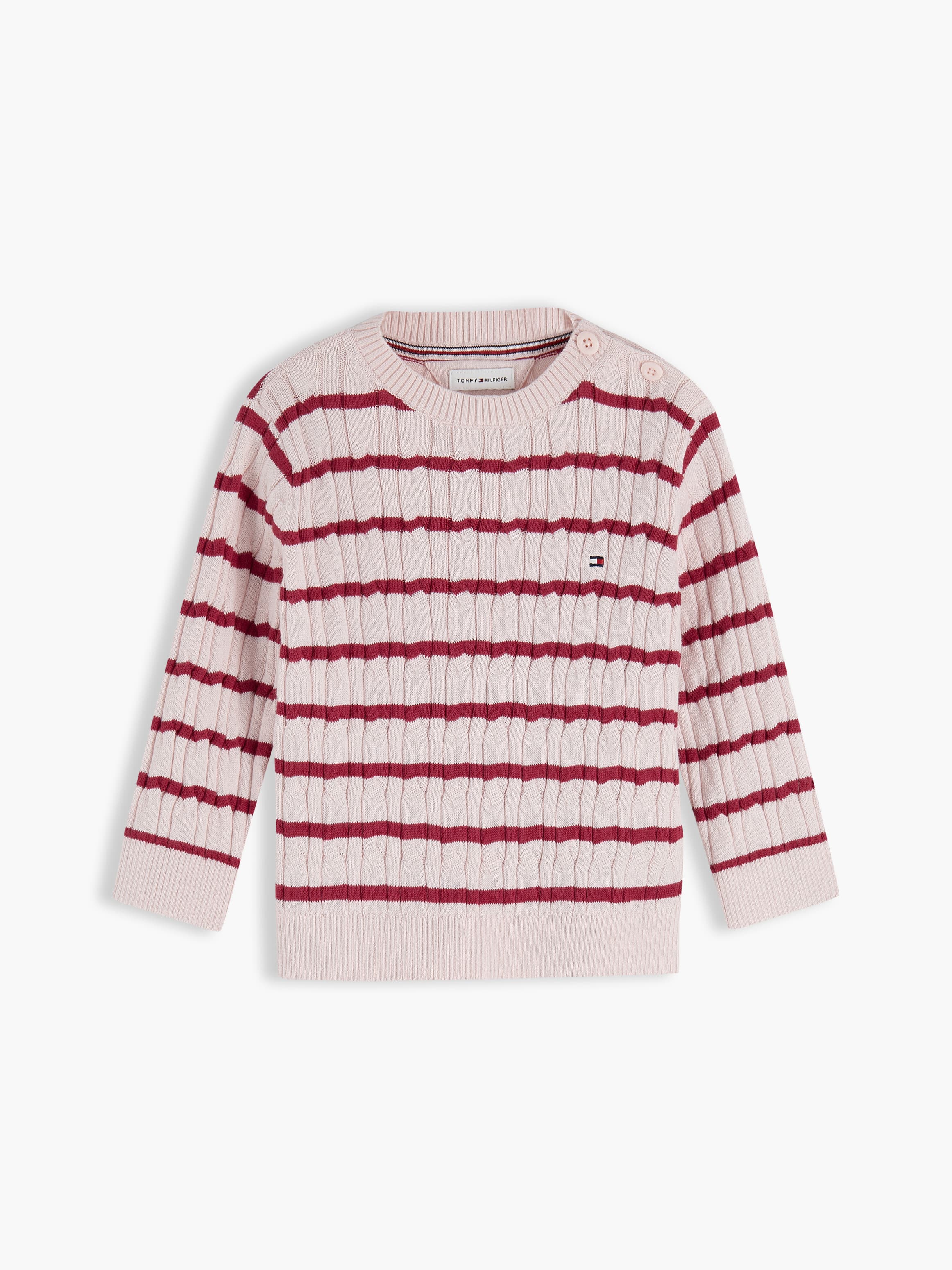 Flag Embroidery Cable Knit Jumper