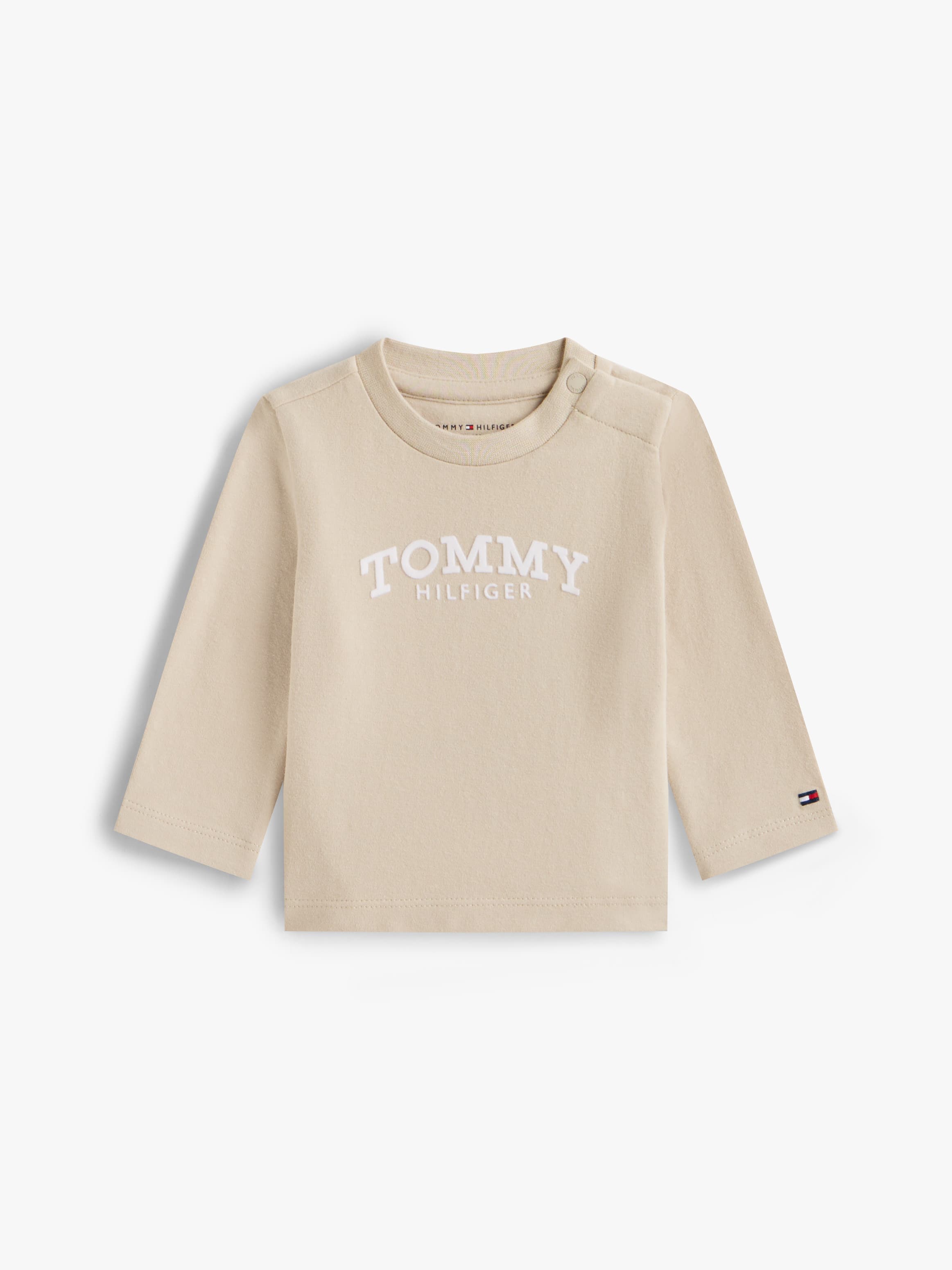 Textured Logo Long Sleeve T-Shirt