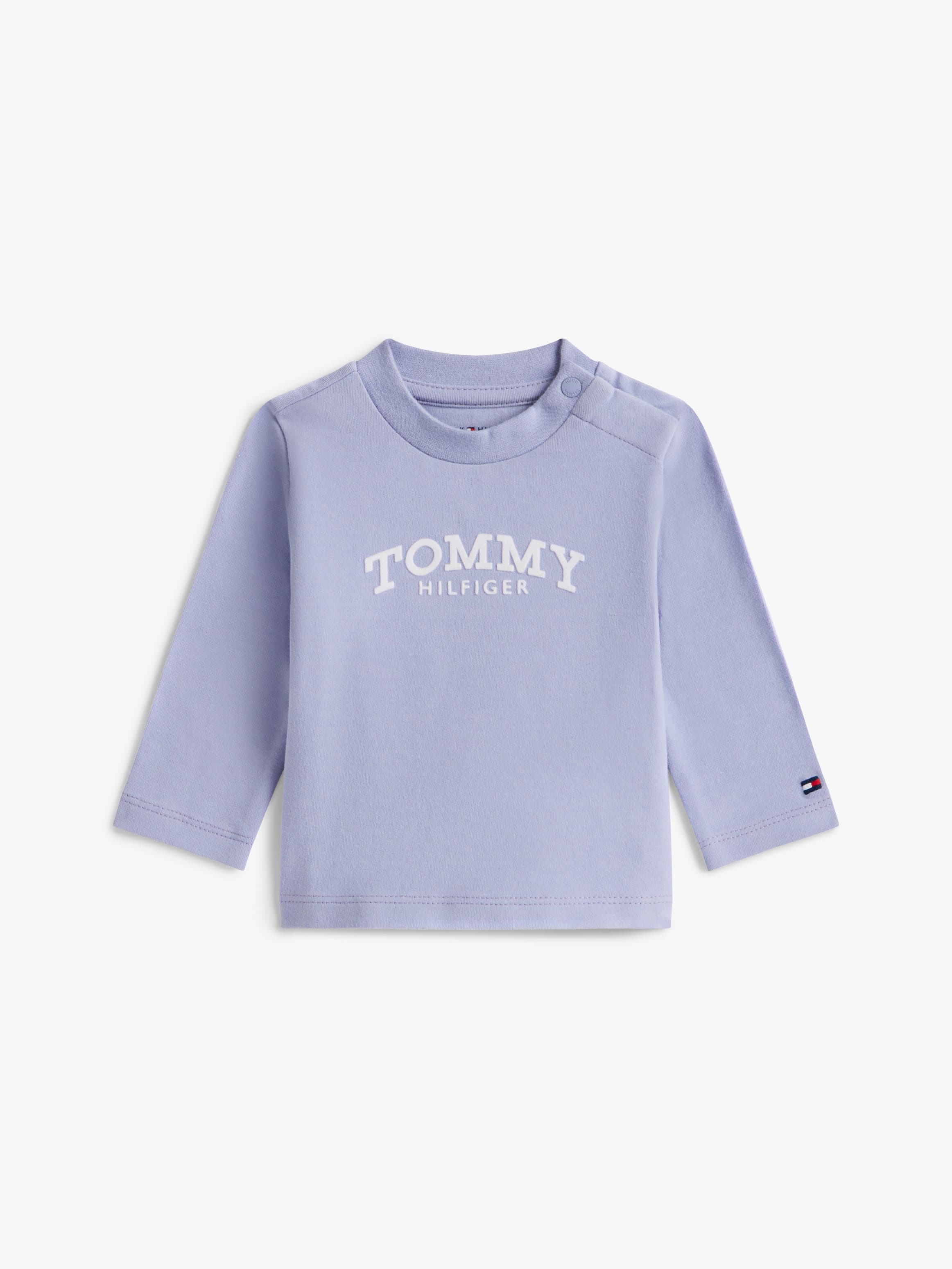 Textured Logo Long Sleeve T-Shirt