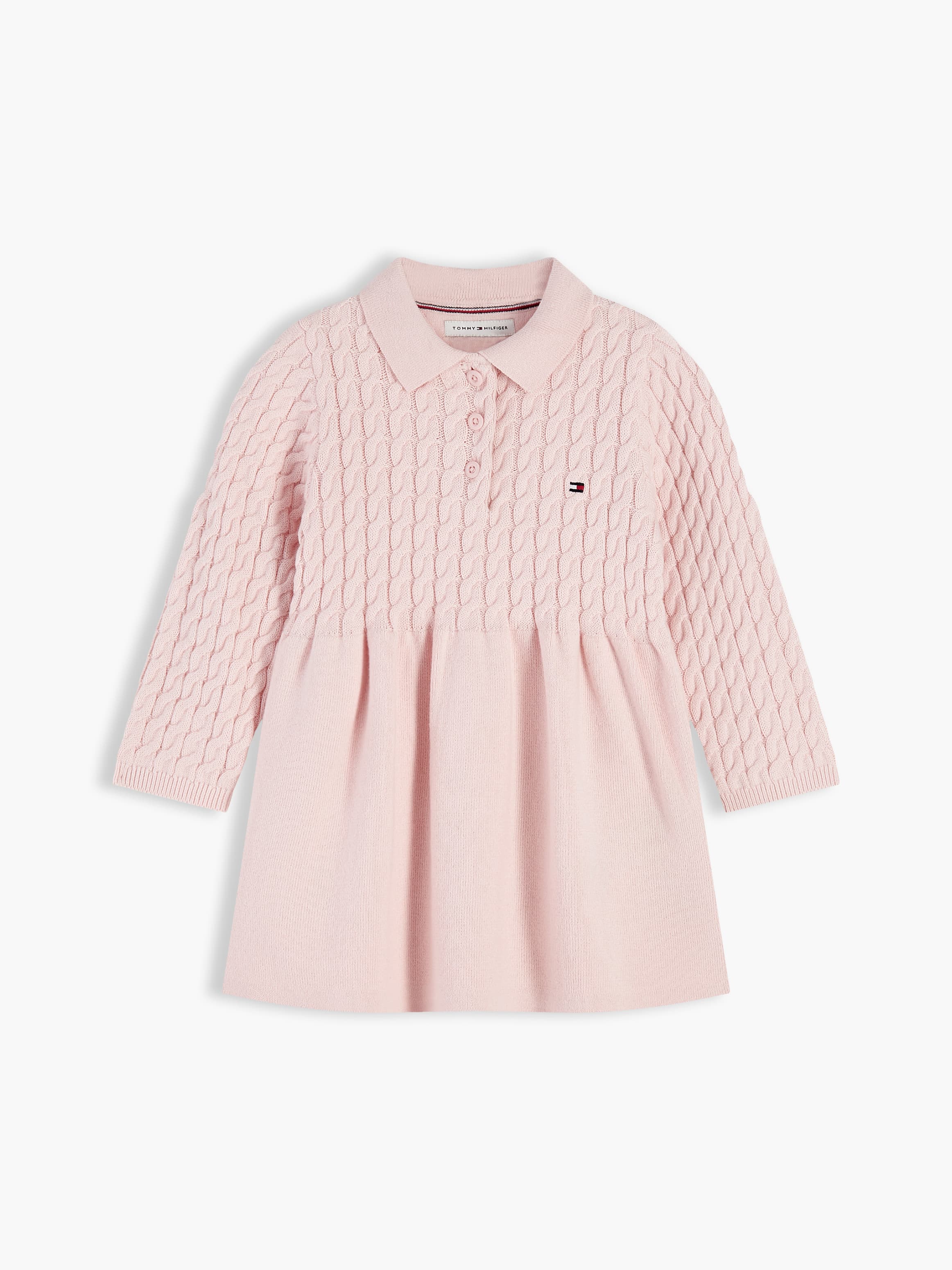 Cable Knit Relaxed Polo Jumper Dress