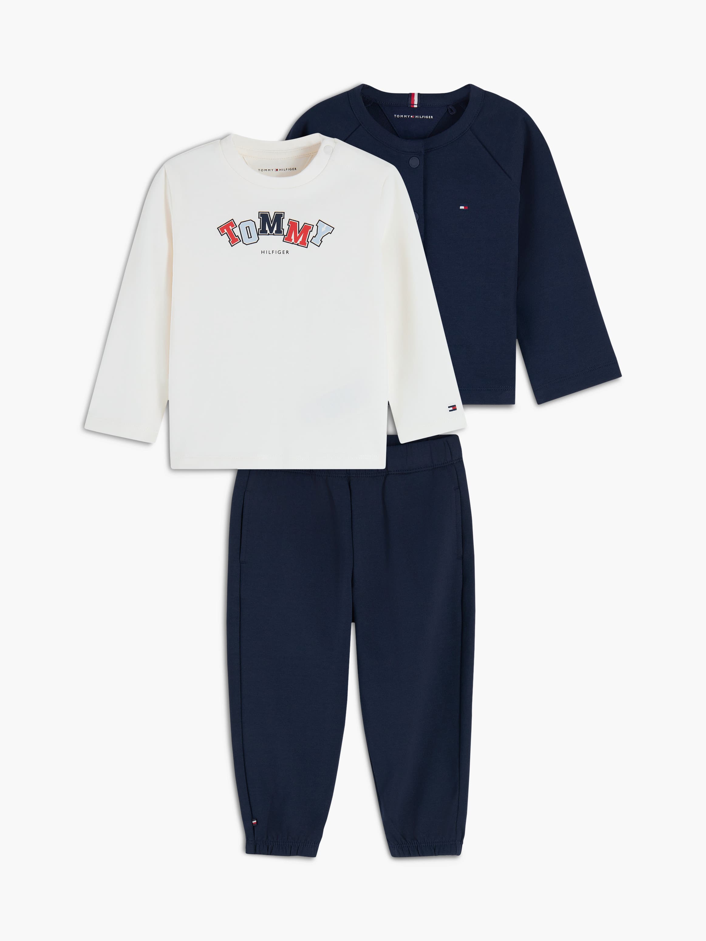 Relaxed Long Sleeve T-Shirt Three-Piece Outfit