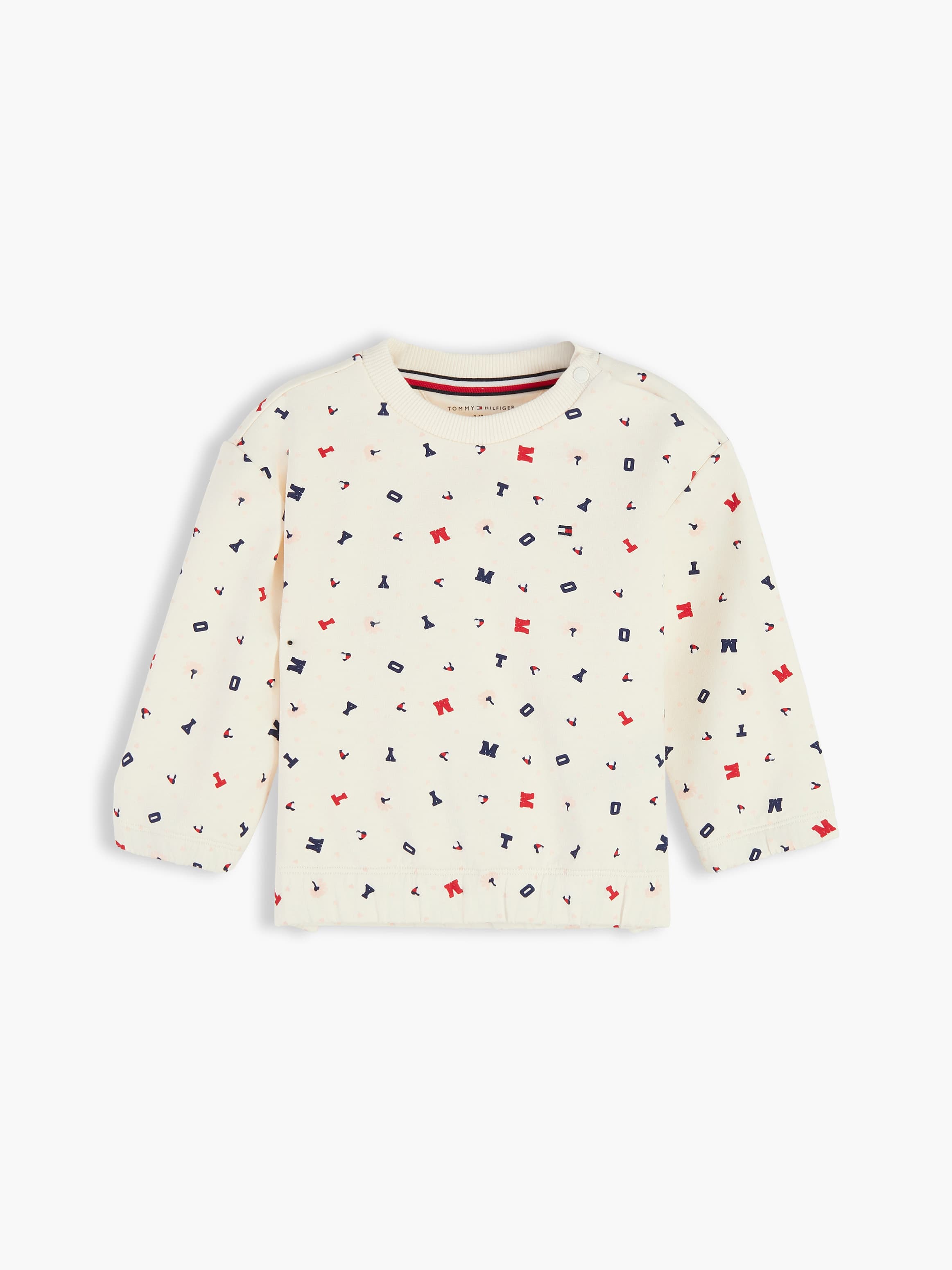 Flag Embroidery Crew Neck Sweatshirt