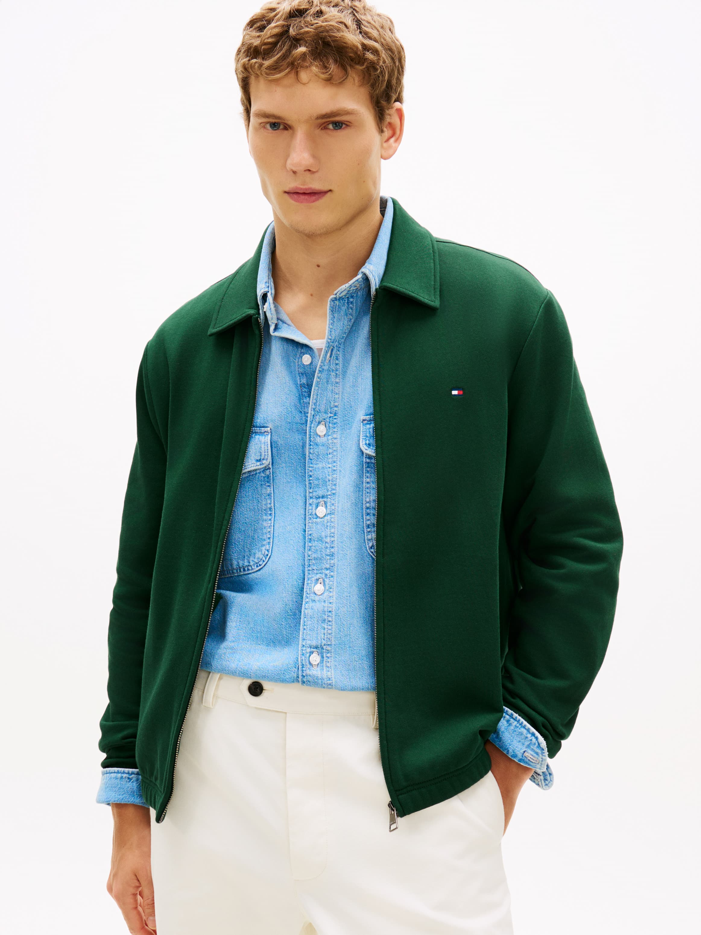Flag Embroidery Terry Ivy Jacket