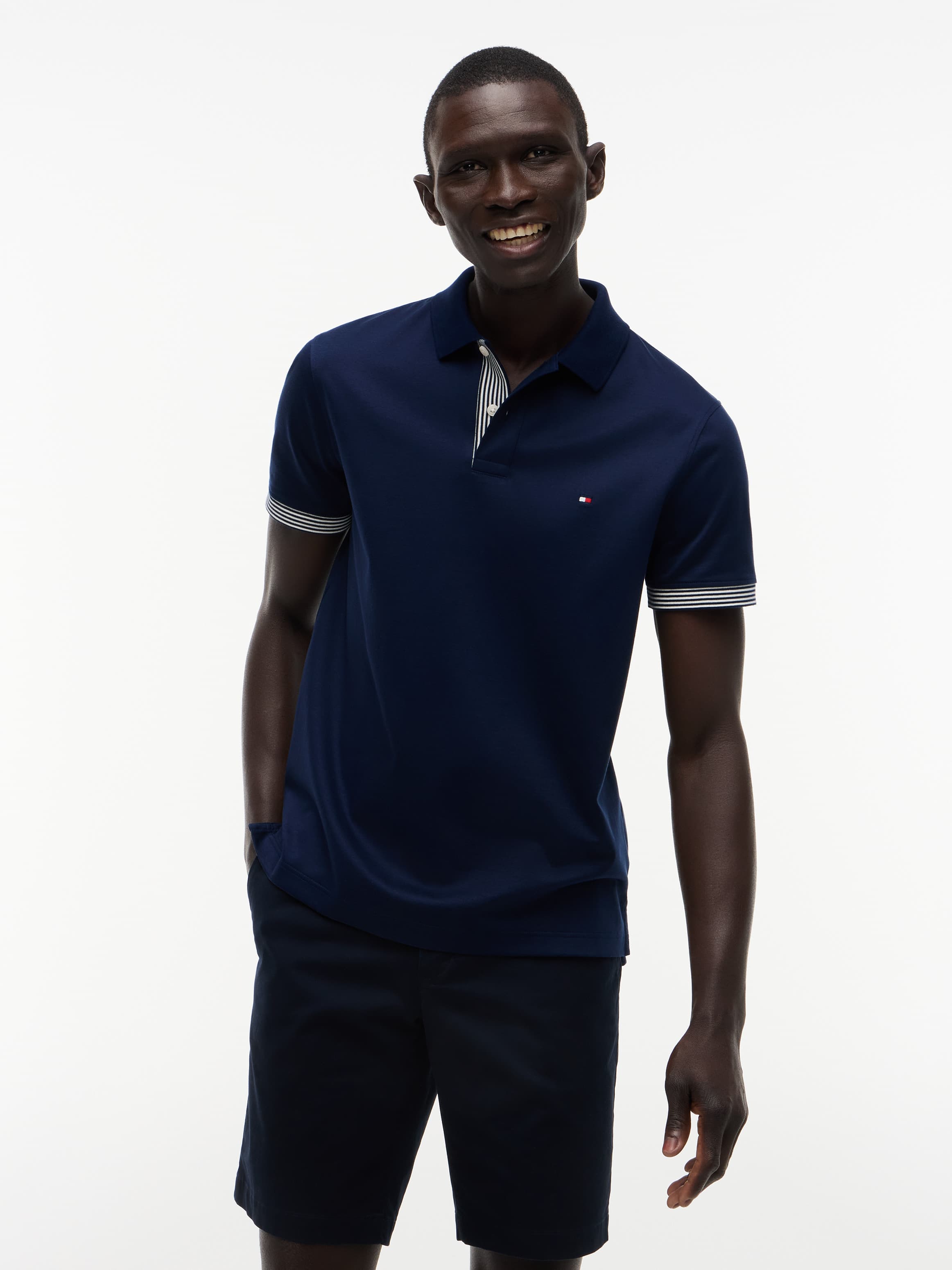Regular Fit Tipped Cuff Polo Shirt