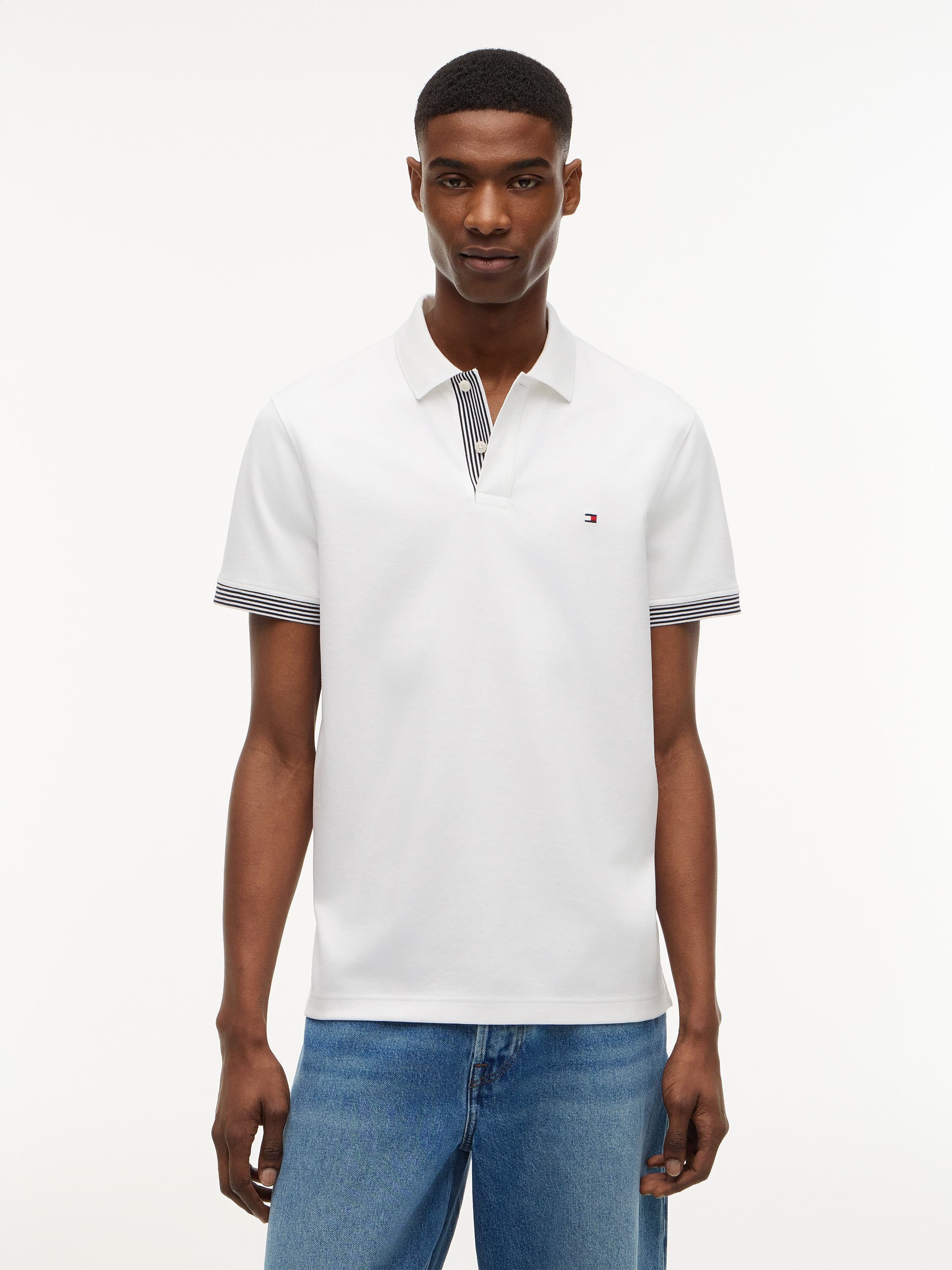 Regular Fit Tipped Cuff Polo Shirt