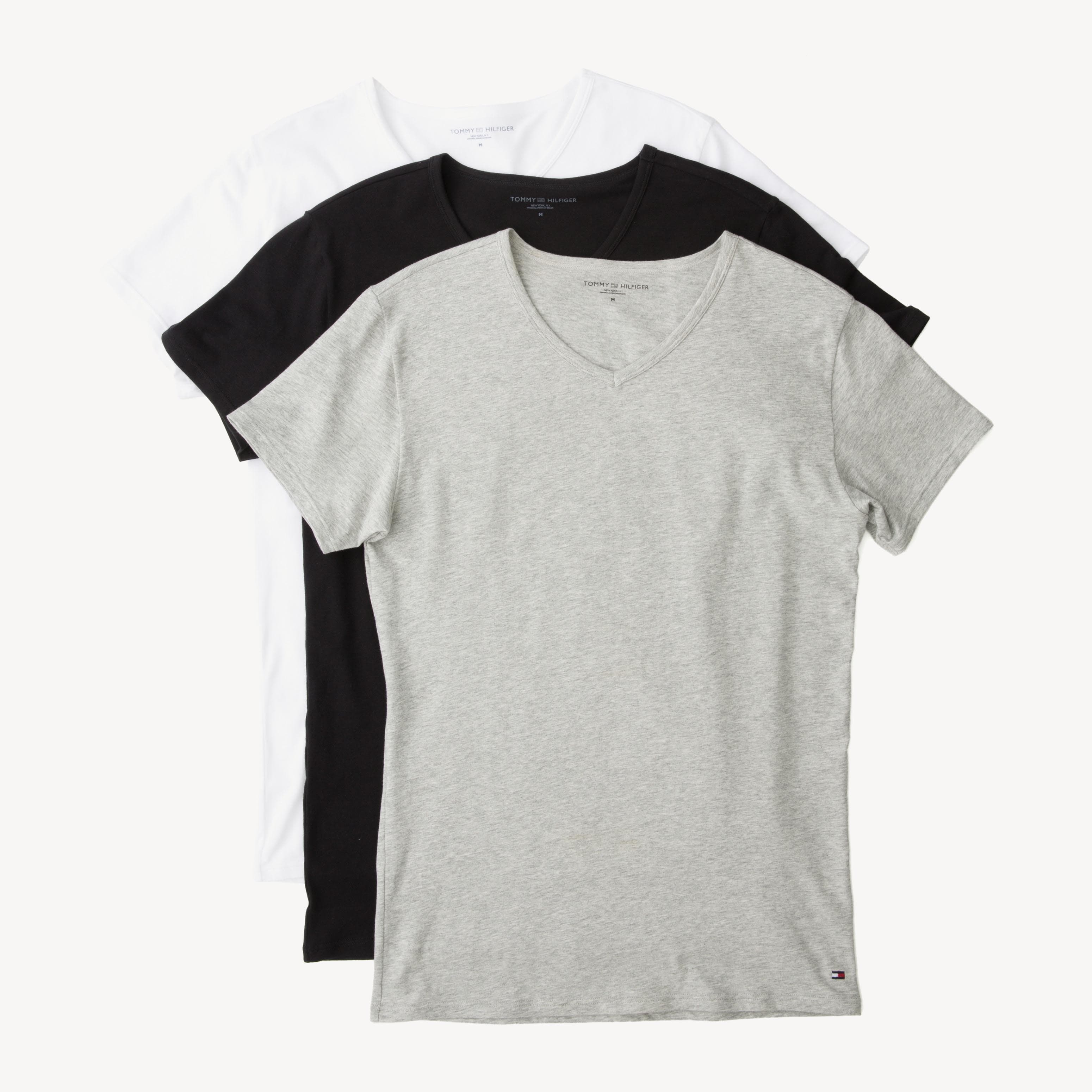 3 Pack V-Neck Cotton T-Shirts